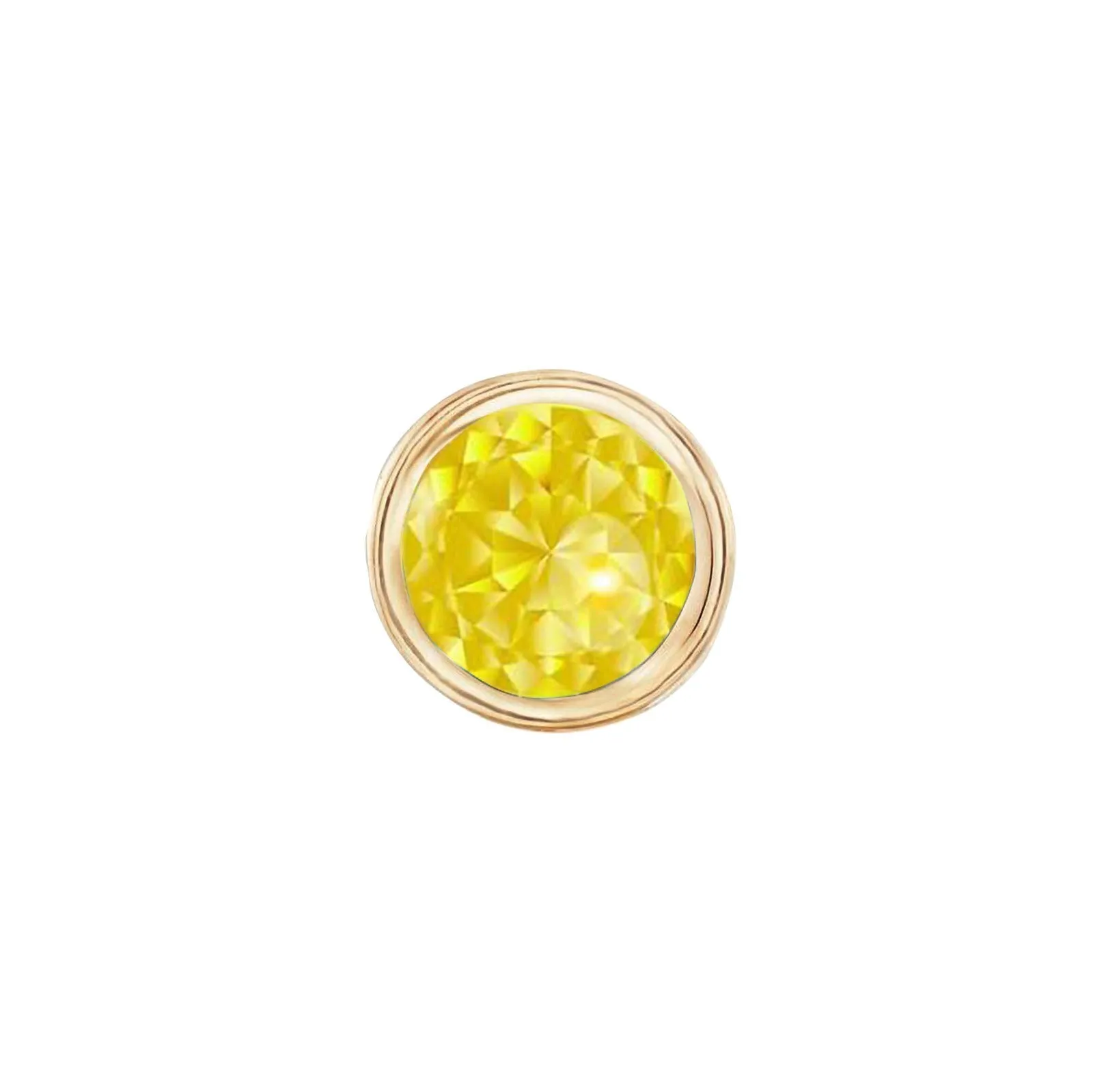 14k Skinny Silver November Charm (yellow)