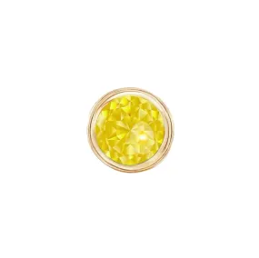 14k Skinny Silver November Charm (yellow)