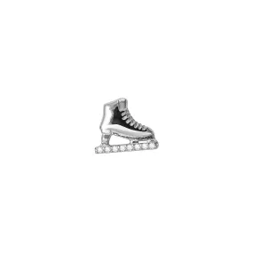 14k Skinny Skate Charm (white)