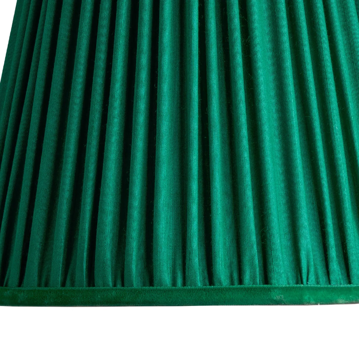 20cm wizard hat shade in emerald silk with velvet tape