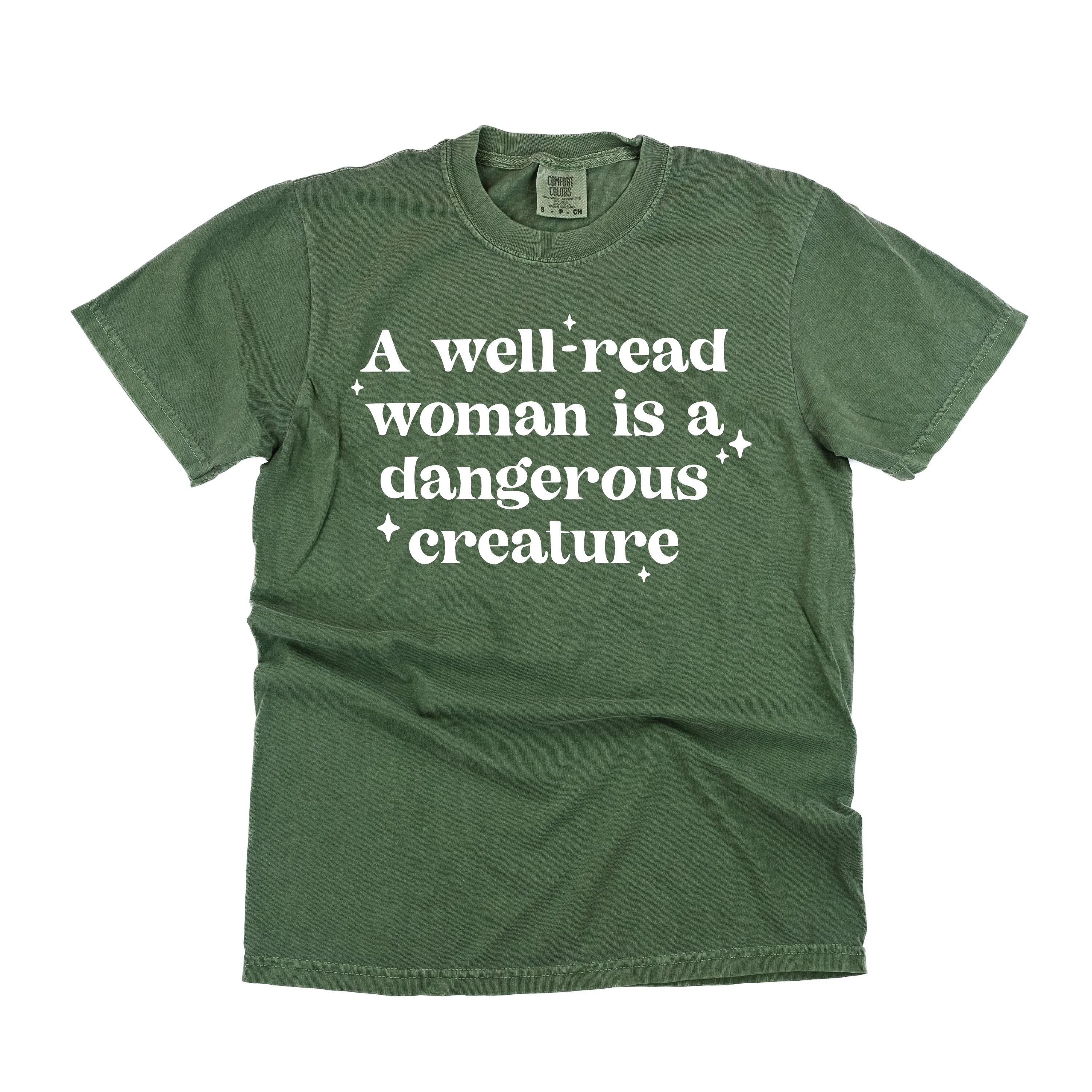 A Well-Read Woman Is A Dangerous Creature - SHORT SLEEVE COMFORT COLORS TEE