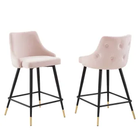 Adorn Performance Velvet Counter Stool Set of 2 By Modway - EEI-4594 - Pink