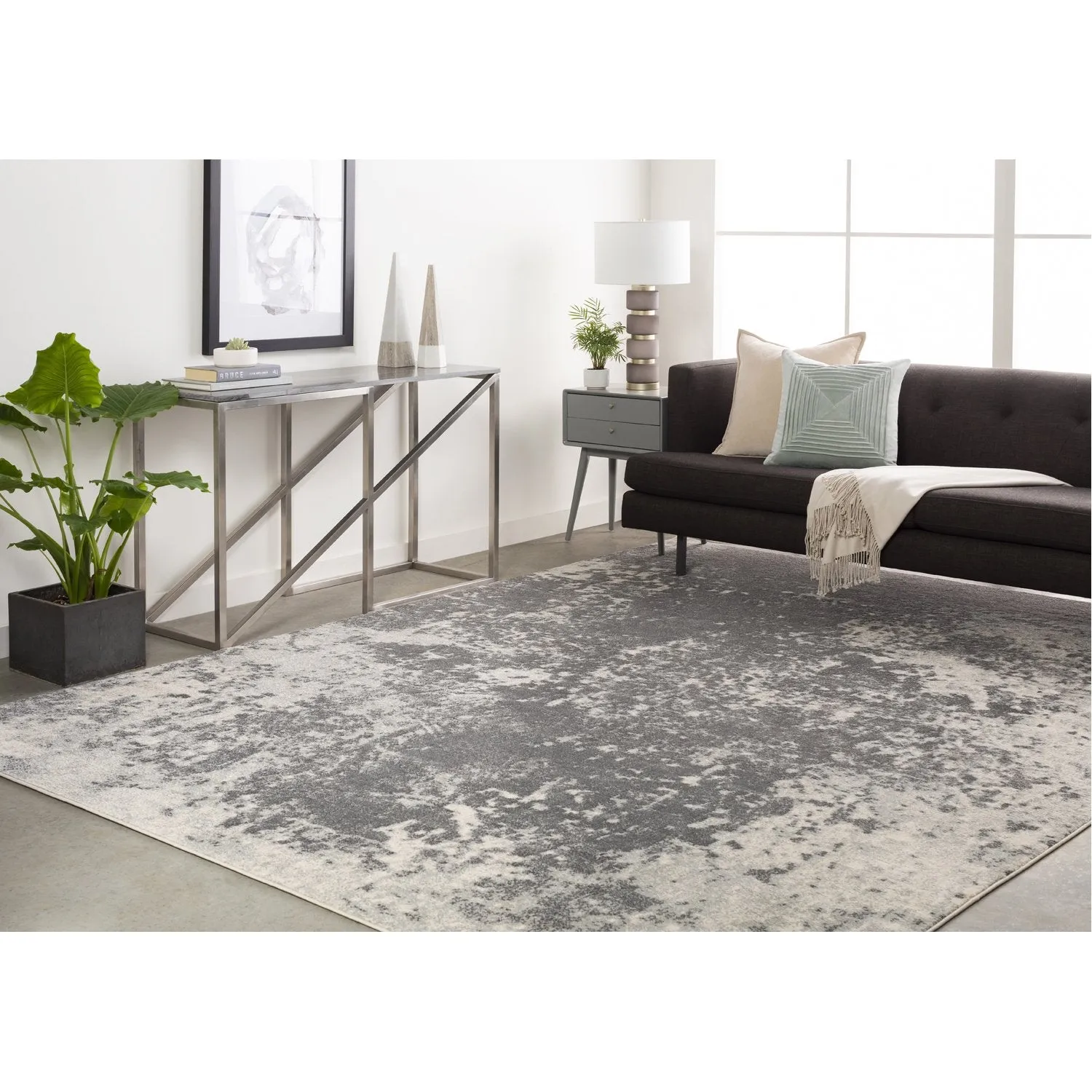 Akira Velvet Pillow in Ice Blue