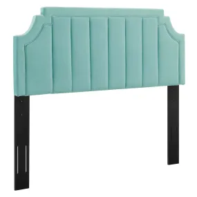 Alyona Channel Tufted Performance Velvet Full/Queen Headboard By Modway - MOD-6347 - Mint