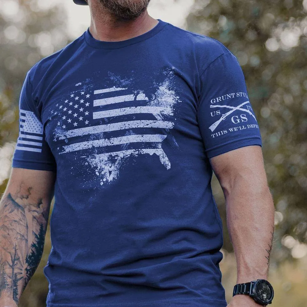 American Acid T-Shirt - Royal Blue