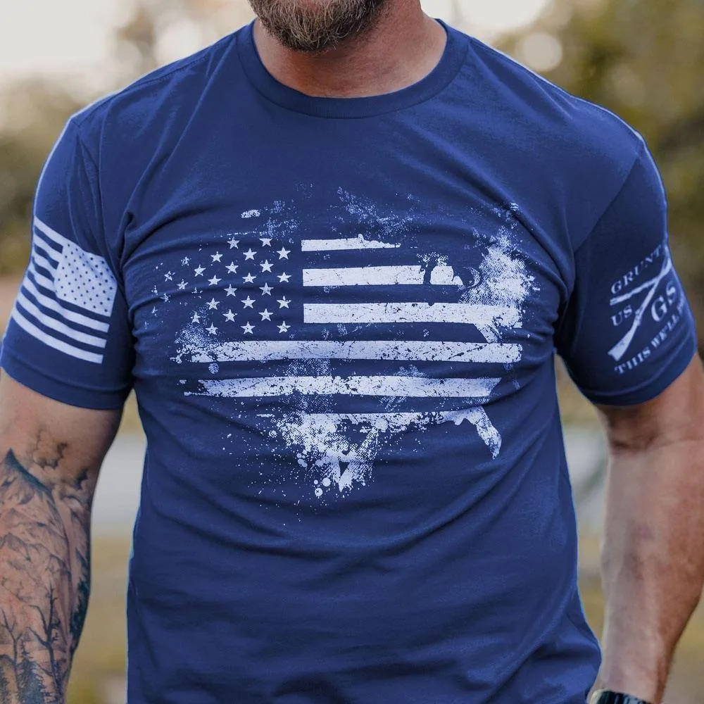 American Acid T-Shirt - Royal Blue