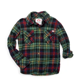 Appaman - Boys Flannel Shirt in Dark Ivy Plaid