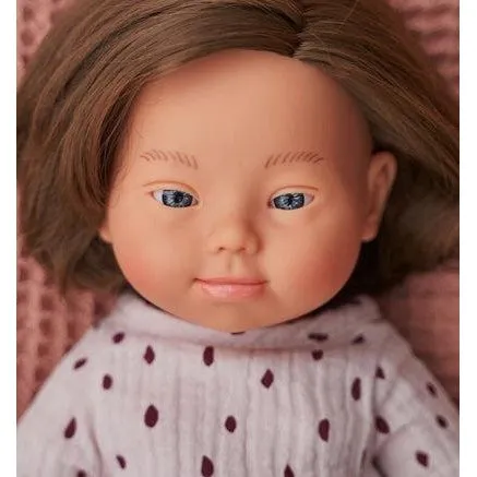 Baby Doll Caucasian Girl with Down Syndrome, 15"