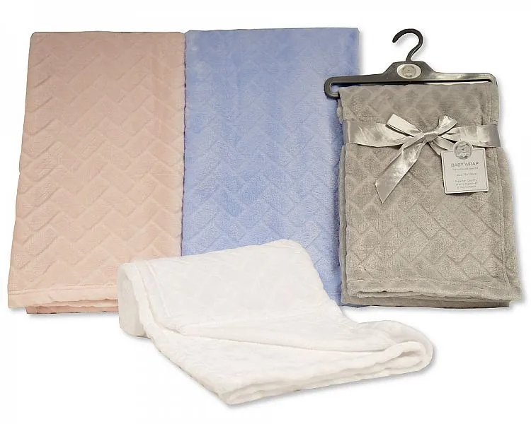 Baby Embossed Jacquard Flannel Wrap-Bw-112-1042