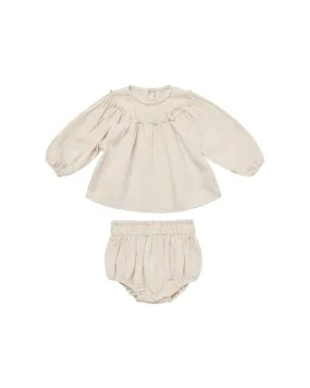 Balloon Sleeve Blouse   Bloomer Set Daisy Embroidery