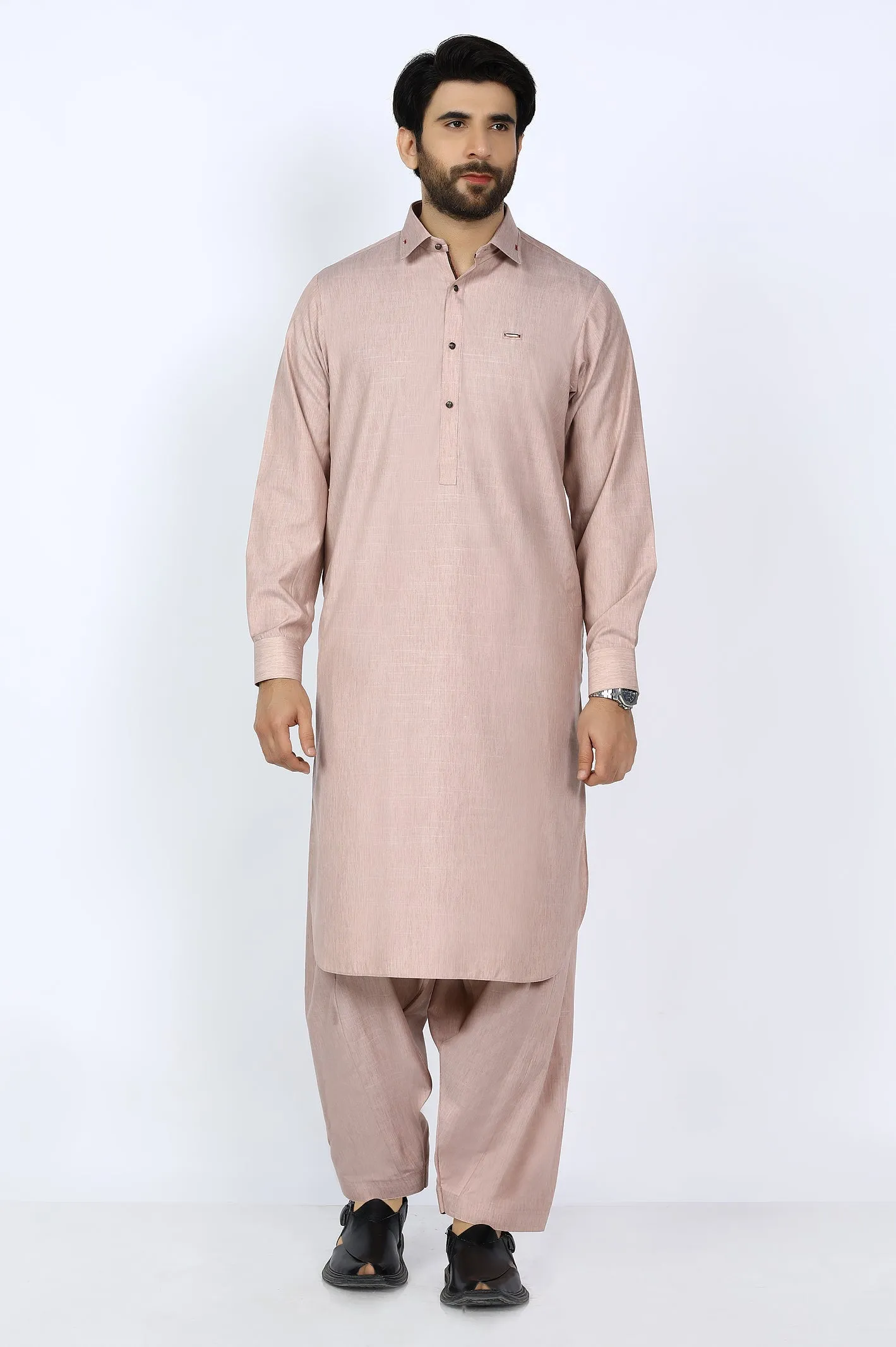 Beige Wash & Wear Shalwar Kameez