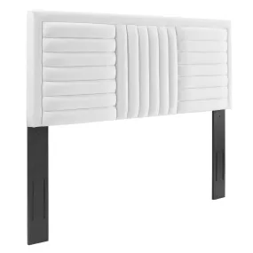 Believe Channel Tufted Performance Velvet King/California King Headboard By Modway - MOD-6666 - White