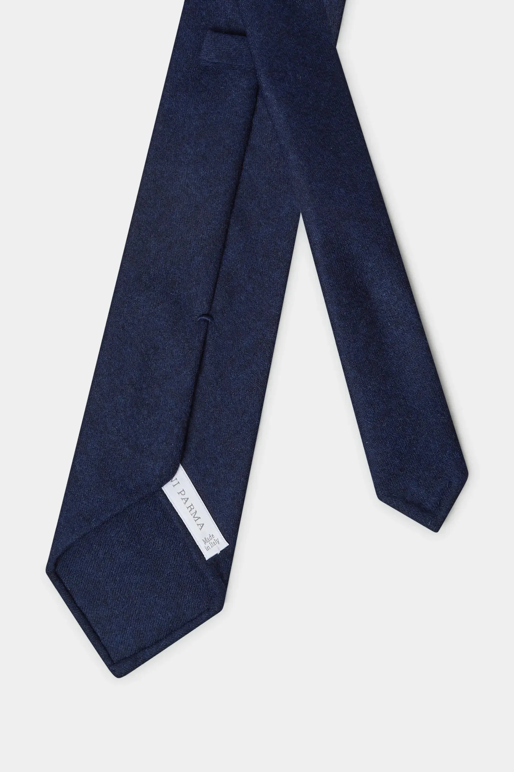 Blue flannel tie - Hand Made In Italy