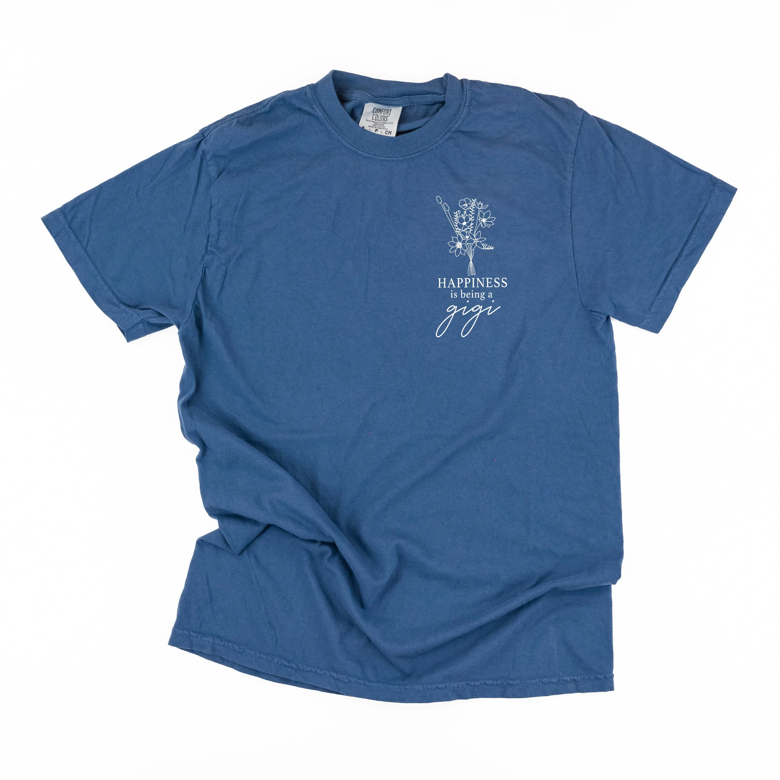 Bouquet Style - Happiness is Being a GIGI - SHORT SLEEVE COMFORT COLORS TEE