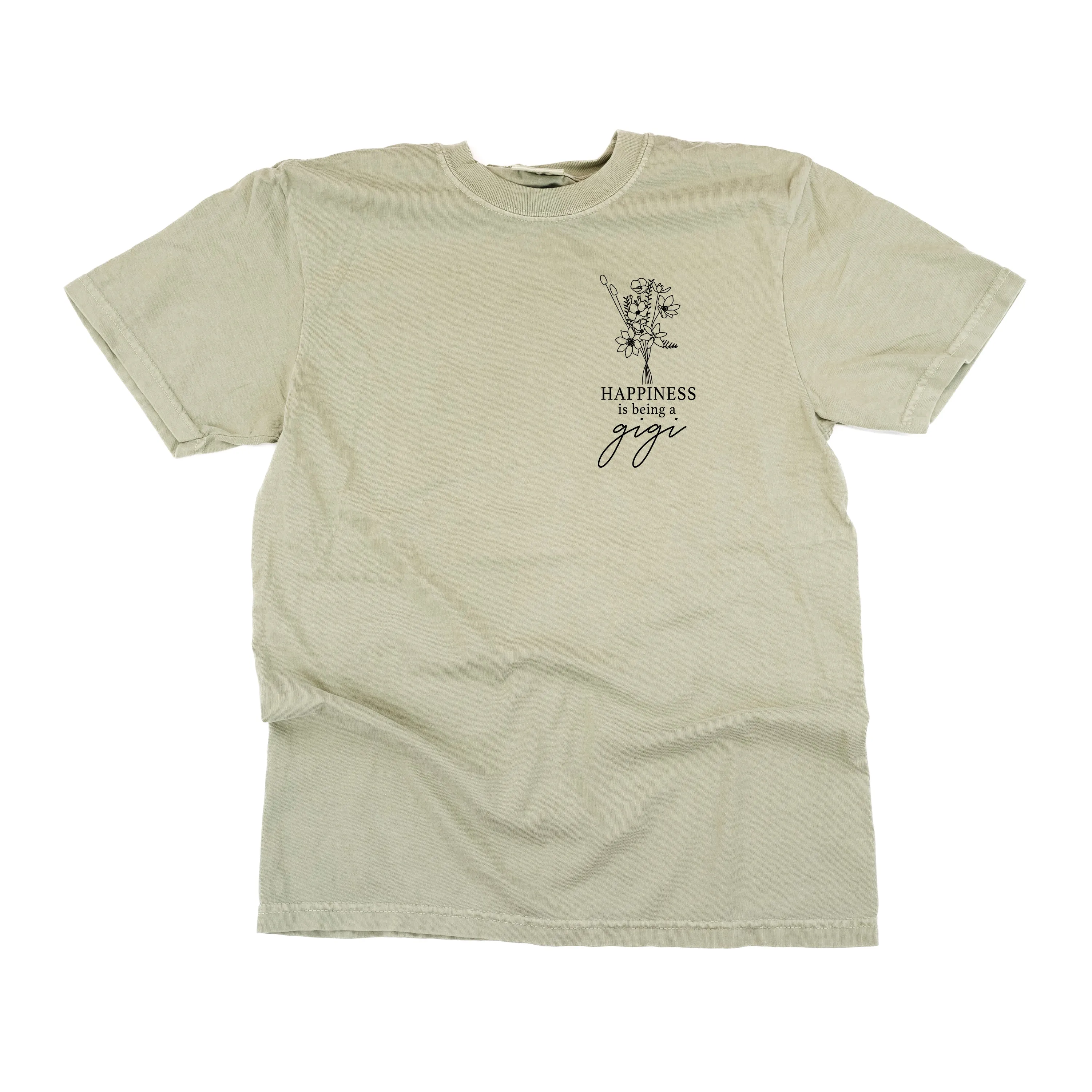 Bouquet Style - Happiness is Being a GIGI - SHORT SLEEVE COMFORT COLORS TEE