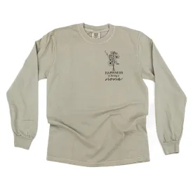 Bouquet Style - Happiness is Being a NONA - LONG SLEEVE COMFORT COLORS TEE