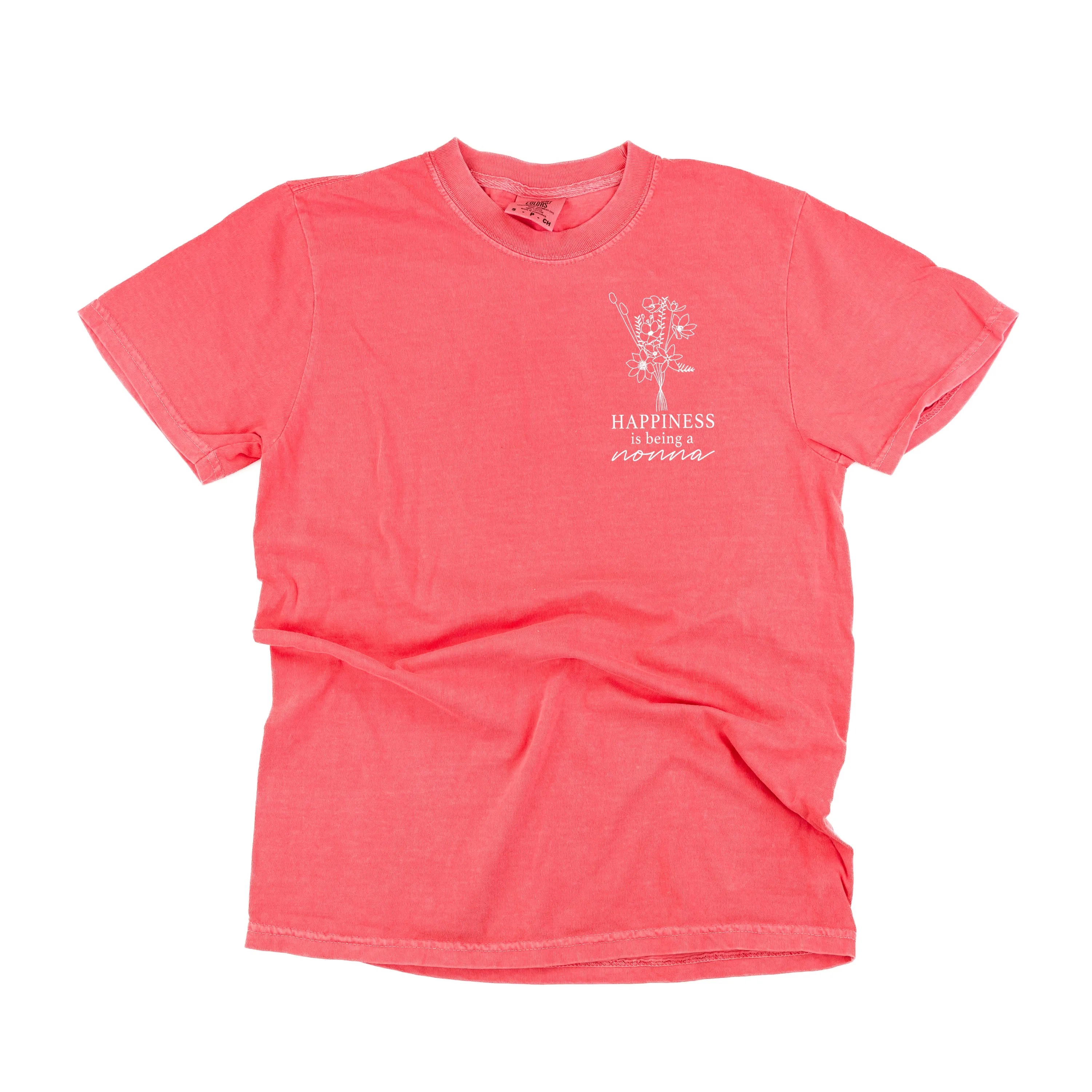 Bouquet Style - Happiness is Being a NONNA - SHORT SLEEVE COMFORT COLORS TEE