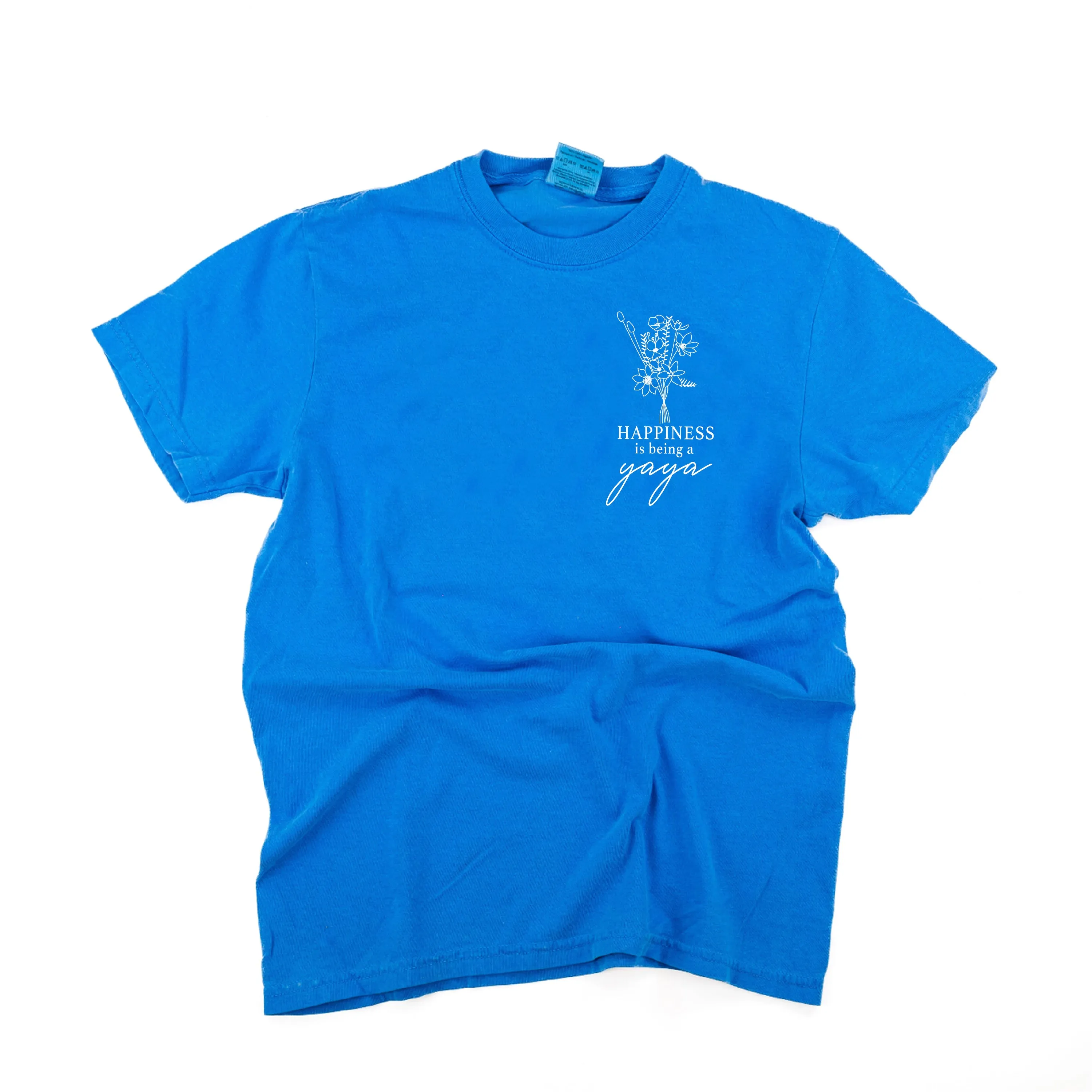 Bouquet Style - Happiness is Being a YAYA - SHORT SLEEVE COMFORT COLORS TEE