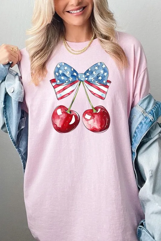 Bow America Cherry Graphic Heavy Cotton Tee