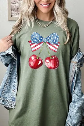 Bow America Cherry Graphic Heavy Cotton Tee