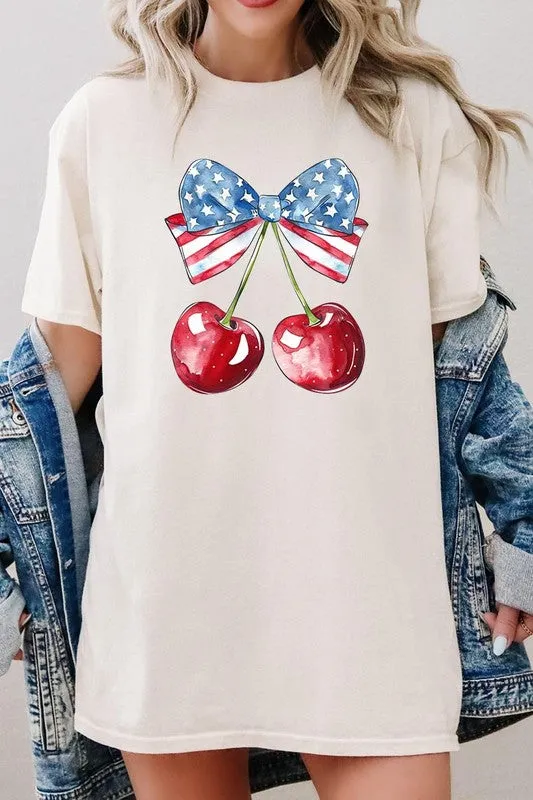 Bow America Cherry Graphic Heavy Cotton Tee