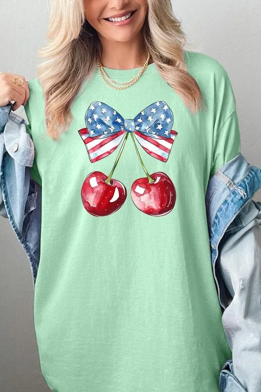 Bow America Cherry Graphic Heavy Cotton Tee