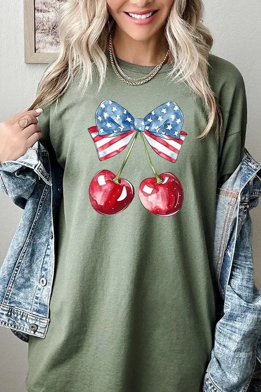 Bow America Cherry Graphic Heavy Cotton Tee