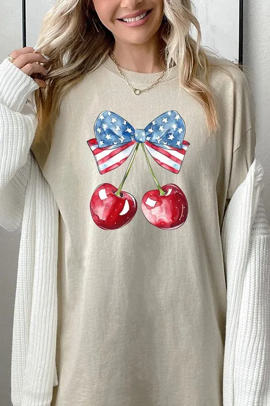 Bow America Cherry Graphic Heavy Cotton Tee