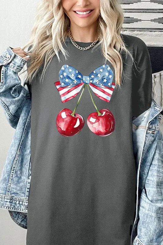 Bow America Cherry Graphic Heavy Cotton Tee