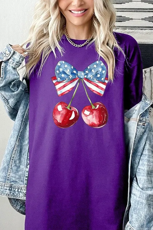 Bow America Cherry Graphic Heavy Cotton Tee