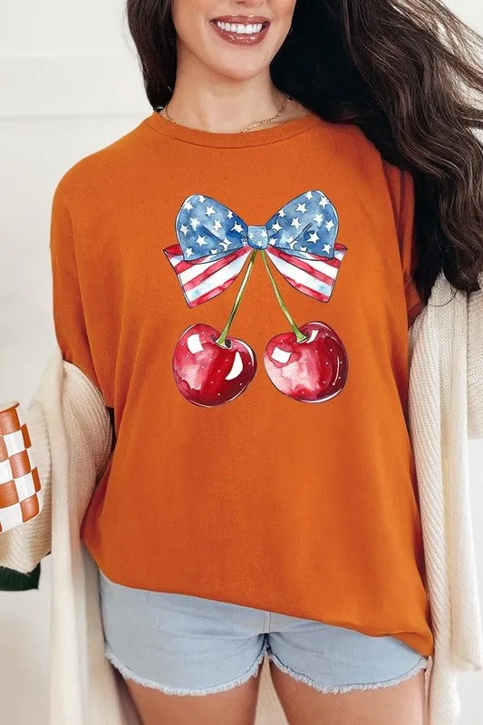Bow America Cherry Graphic Heavy Cotton Tee