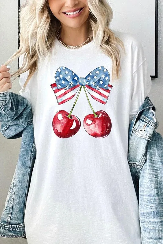 Bow America Cherry Graphic Heavy Cotton Tee