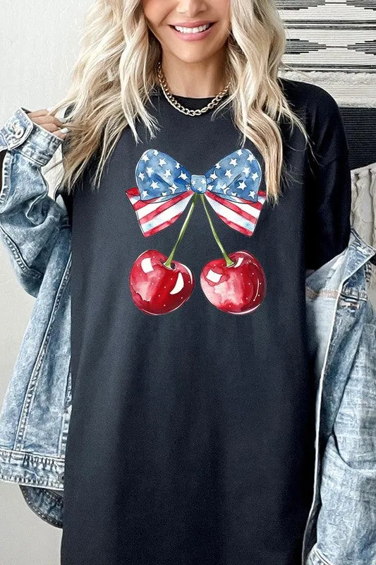 Bow America Cherry Graphic Heavy Cotton Tee