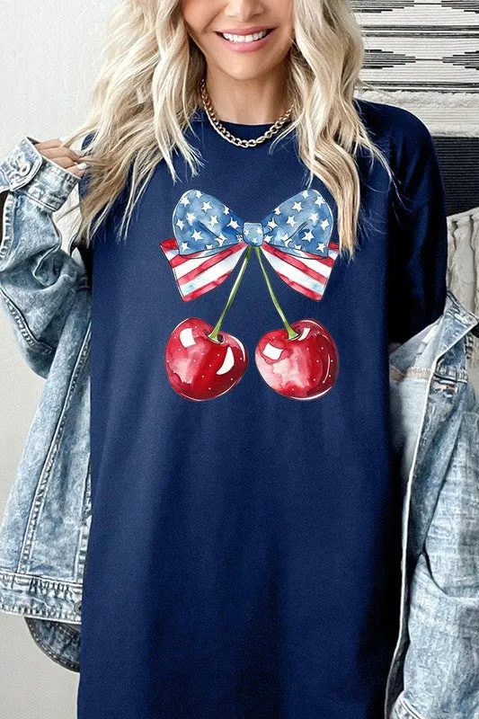 Bow America Cherry Graphic Heavy Cotton Tee
