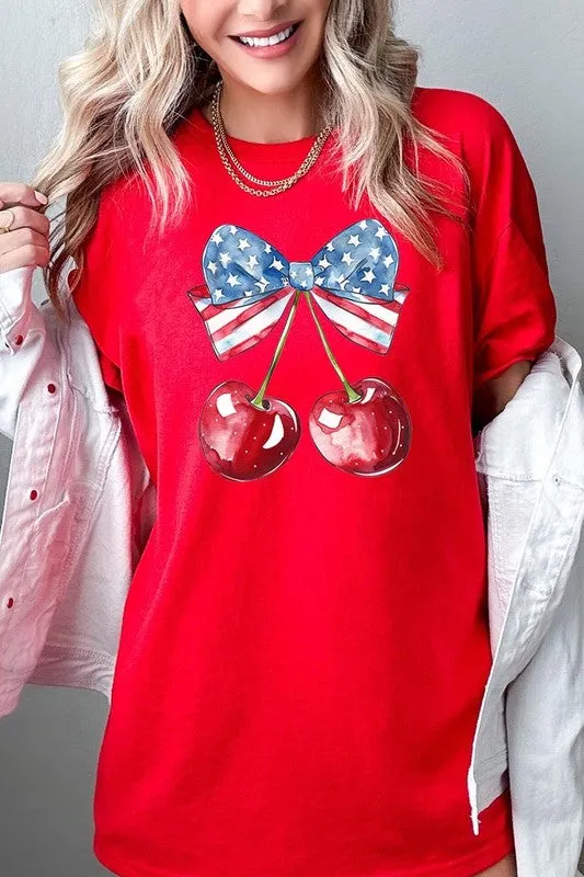 Bow America Cherry Graphic Heavy Cotton Tee