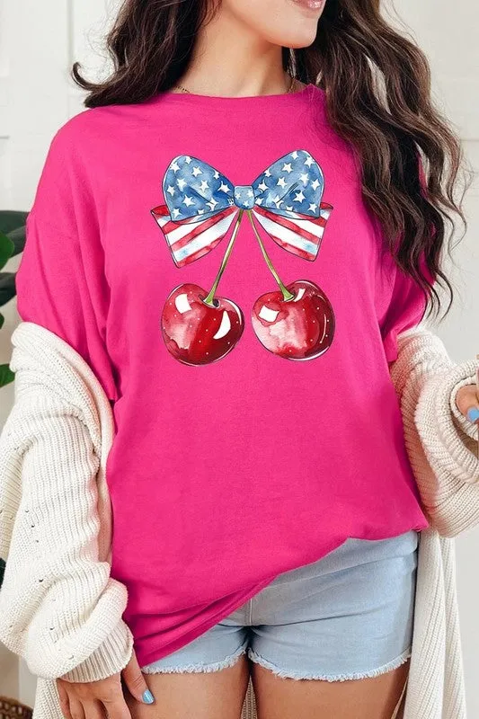 Bow America Cherry Graphic Heavy Cotton Tee