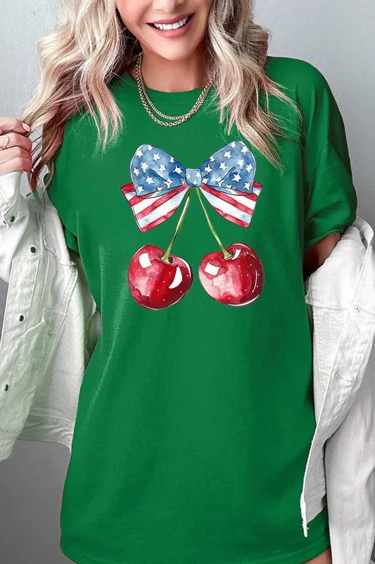 Bow America Cherry Graphic Heavy Cotton Tee