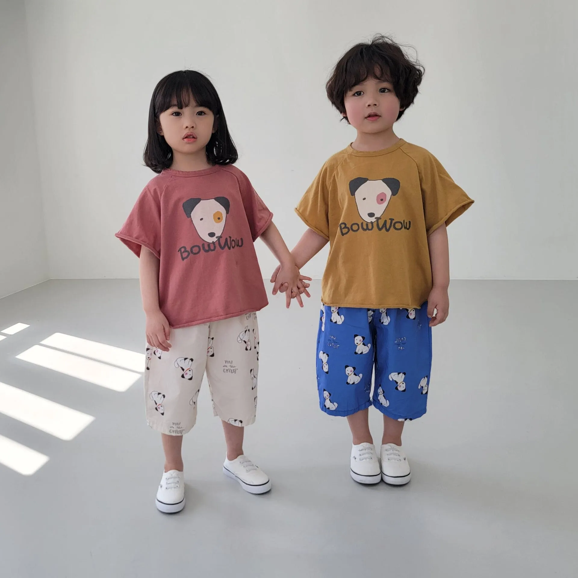Bow Wow Puppy Print Summer Tee