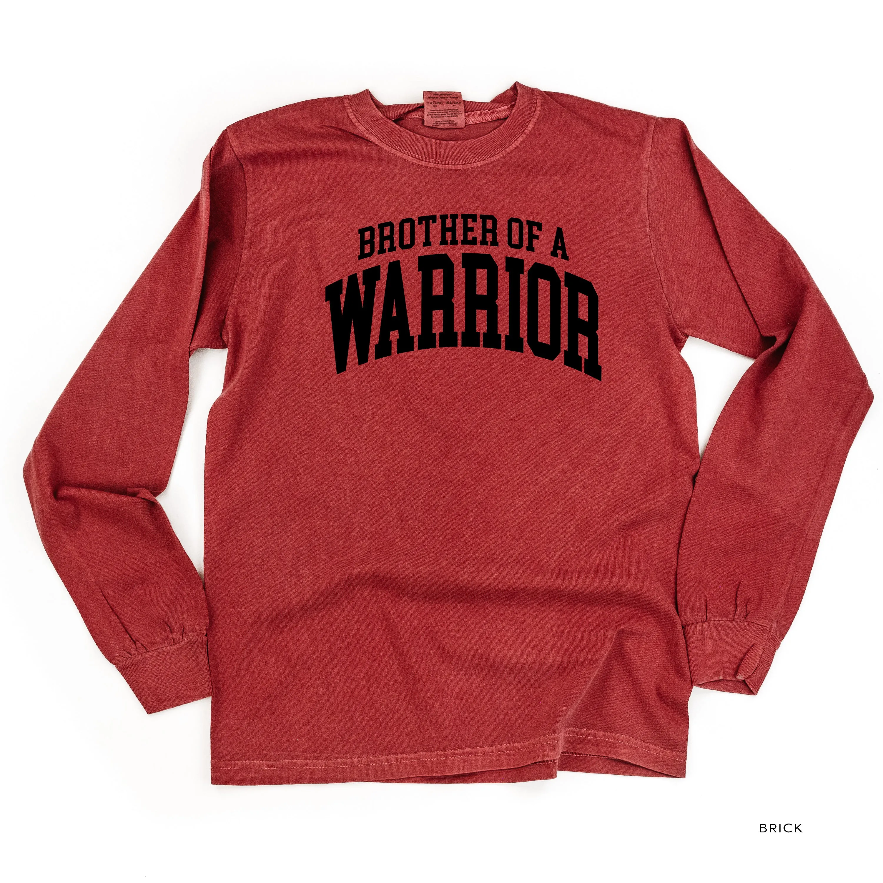 Brother of a Warrior - Varsity - LONG SLEEVE COMFORT COLORS TEE