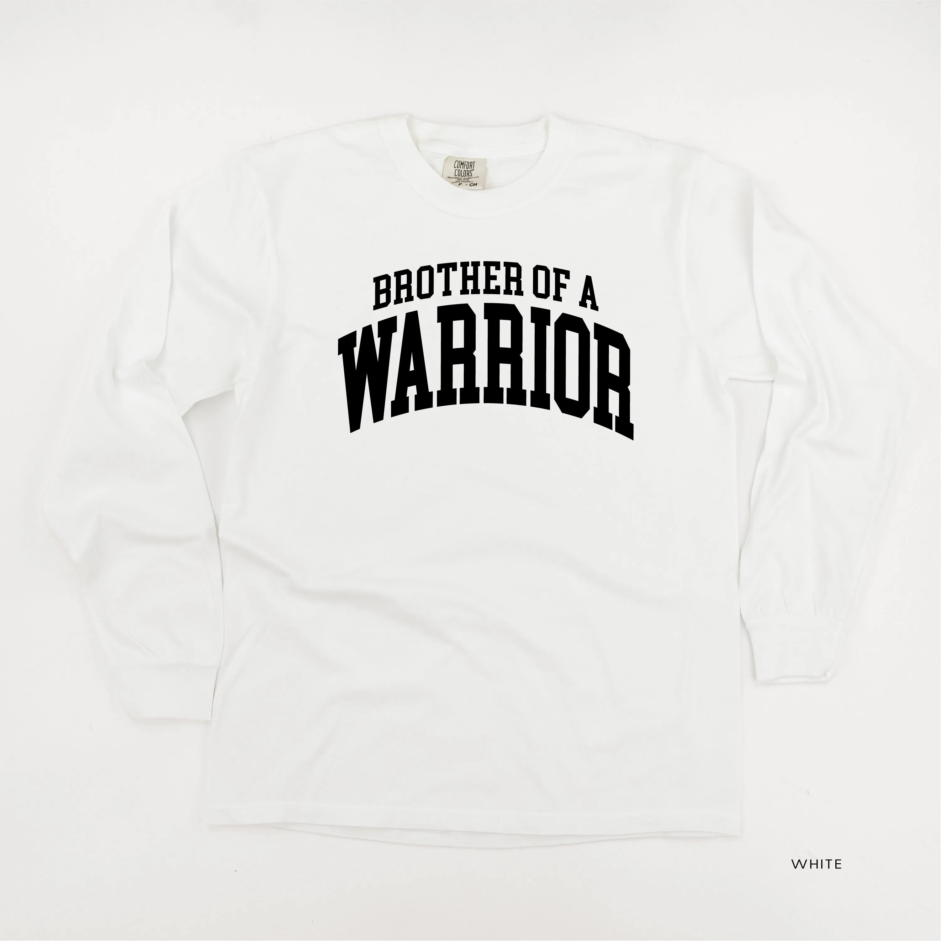 Brother of a Warrior - Varsity - LONG SLEEVE COMFORT COLORS TEE