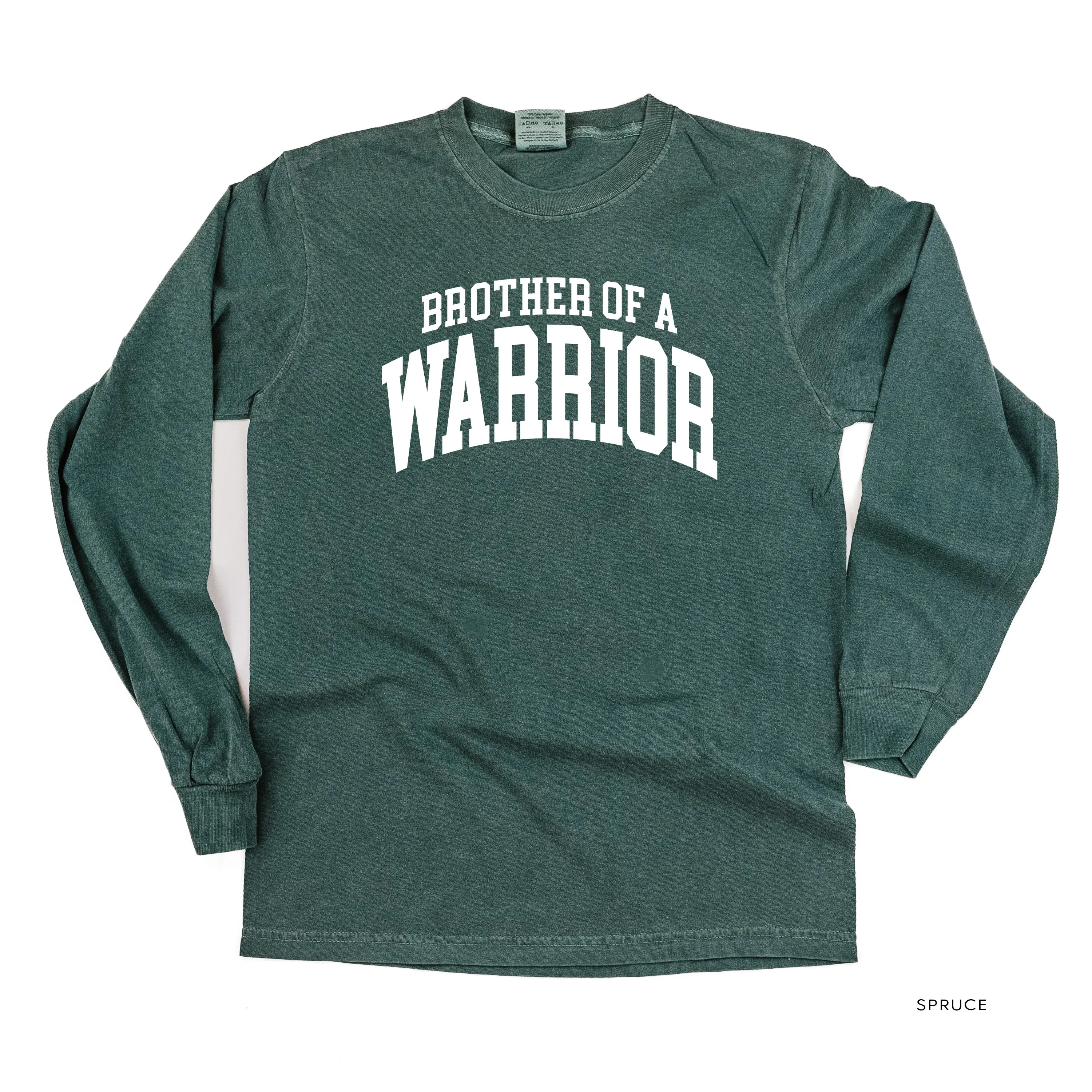 Brother of a Warrior - Varsity - LONG SLEEVE COMFORT COLORS TEE