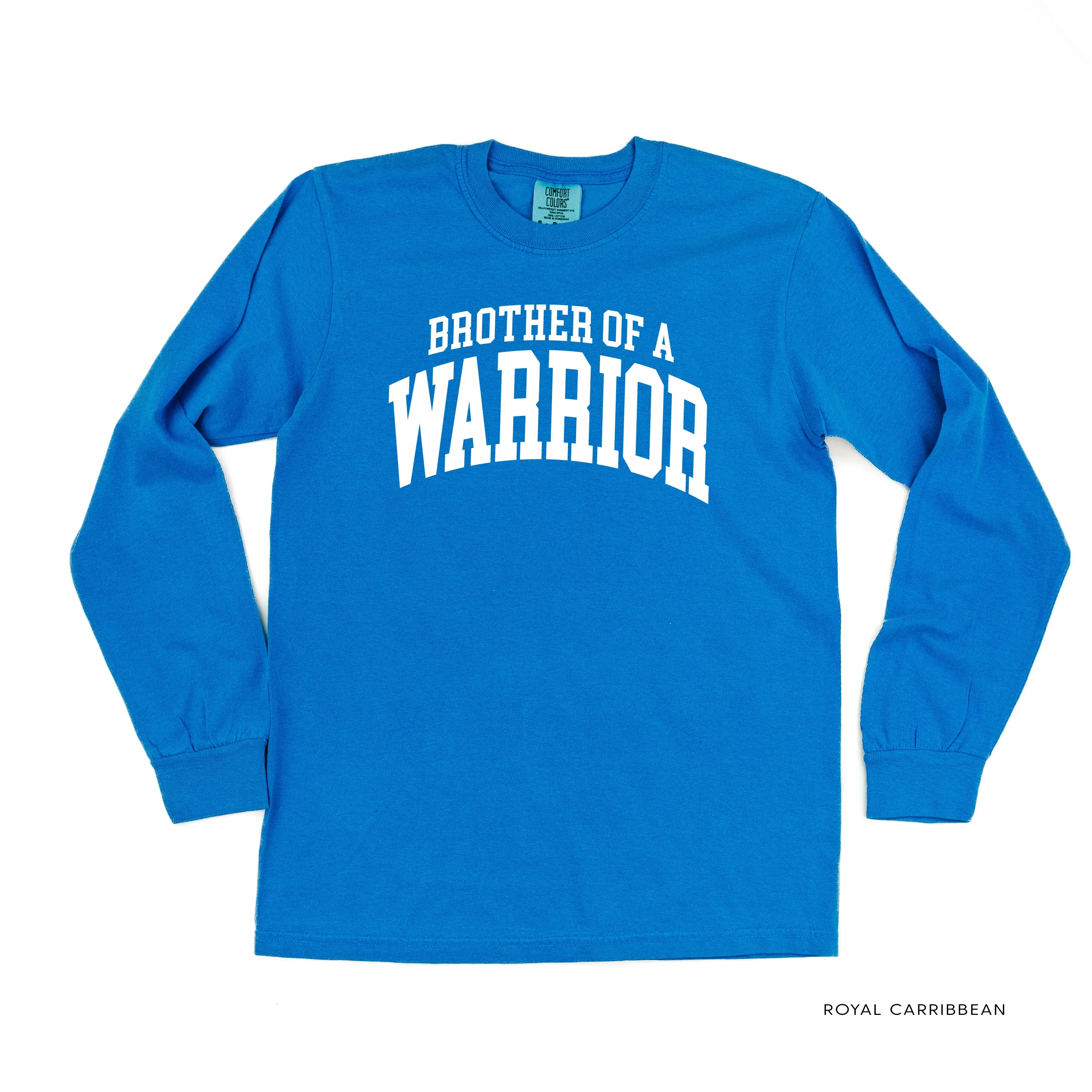 Brother of a Warrior - Varsity - LONG SLEEVE COMFORT COLORS TEE