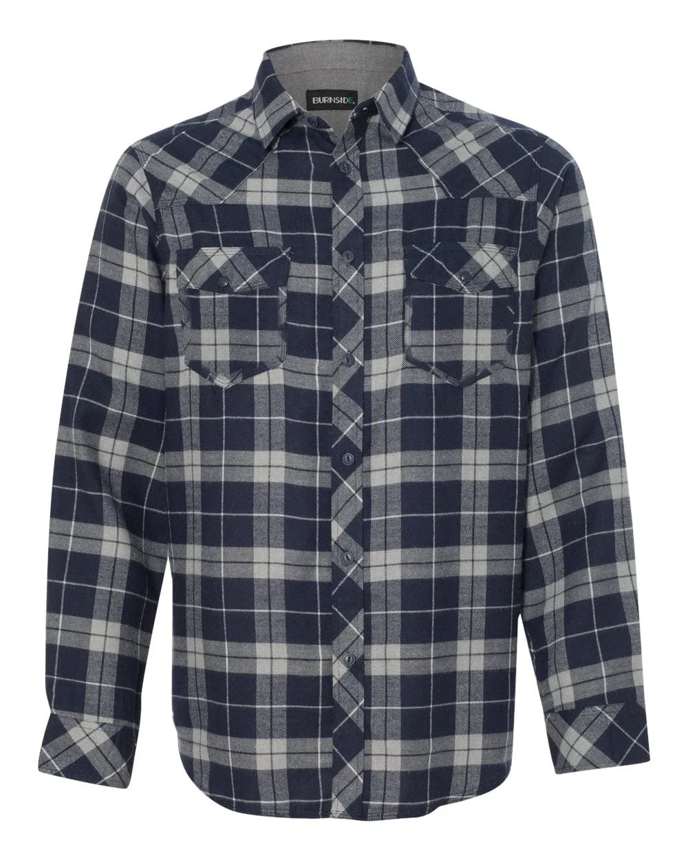 Burnside - Men's Yarn-Dyed Long Sleeve Flannel Shirt