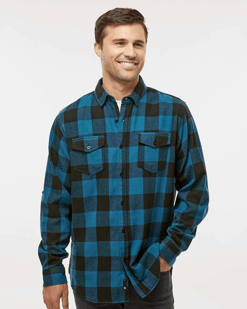 Burnside - Men's Yarn-Dyed Long Sleeve Flannel Shirt
