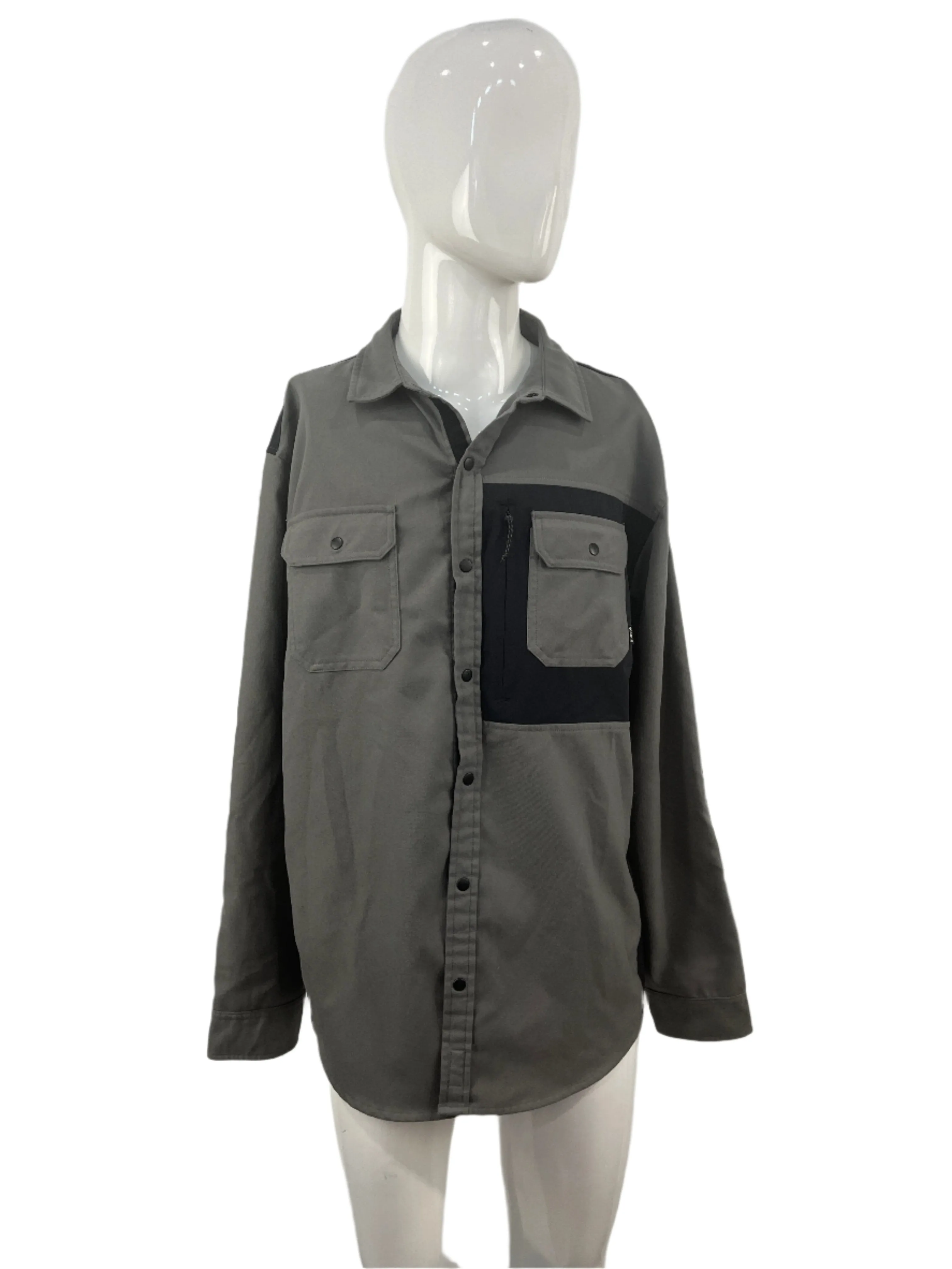 Burton Gris Matte Button Up Pocket Flannel