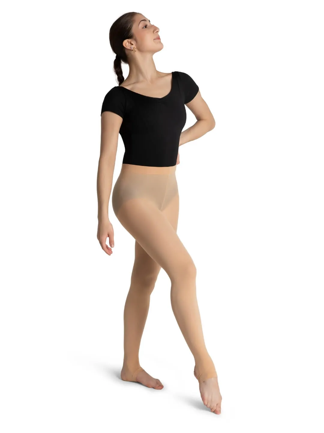 CAPEZIO 1961 ULTRA SOFT SELF KNIT WAISTBAND STIRRUP TIGHT