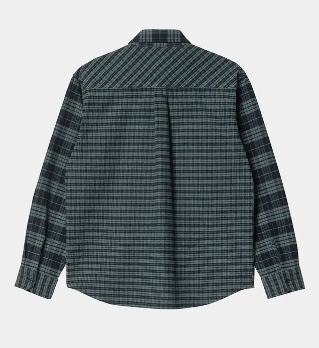 Carhartt WIP Winger L/S Shirt Winger Check, Eucalyptus