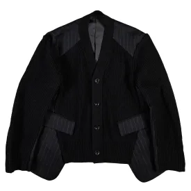 Chalk Stripe x Knit Cardigan
