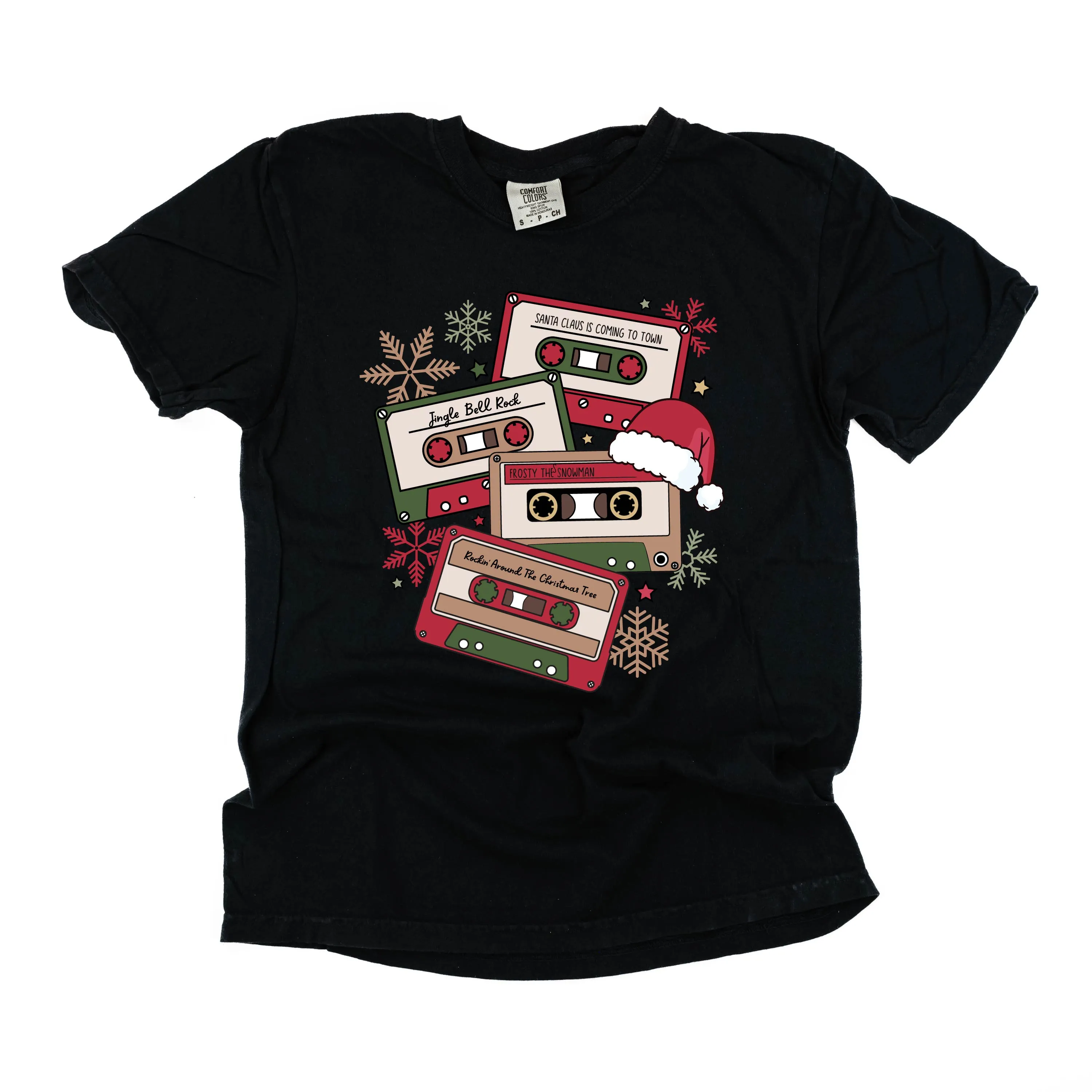 Christmas Cassette Tapes - Comfort Colors Tee