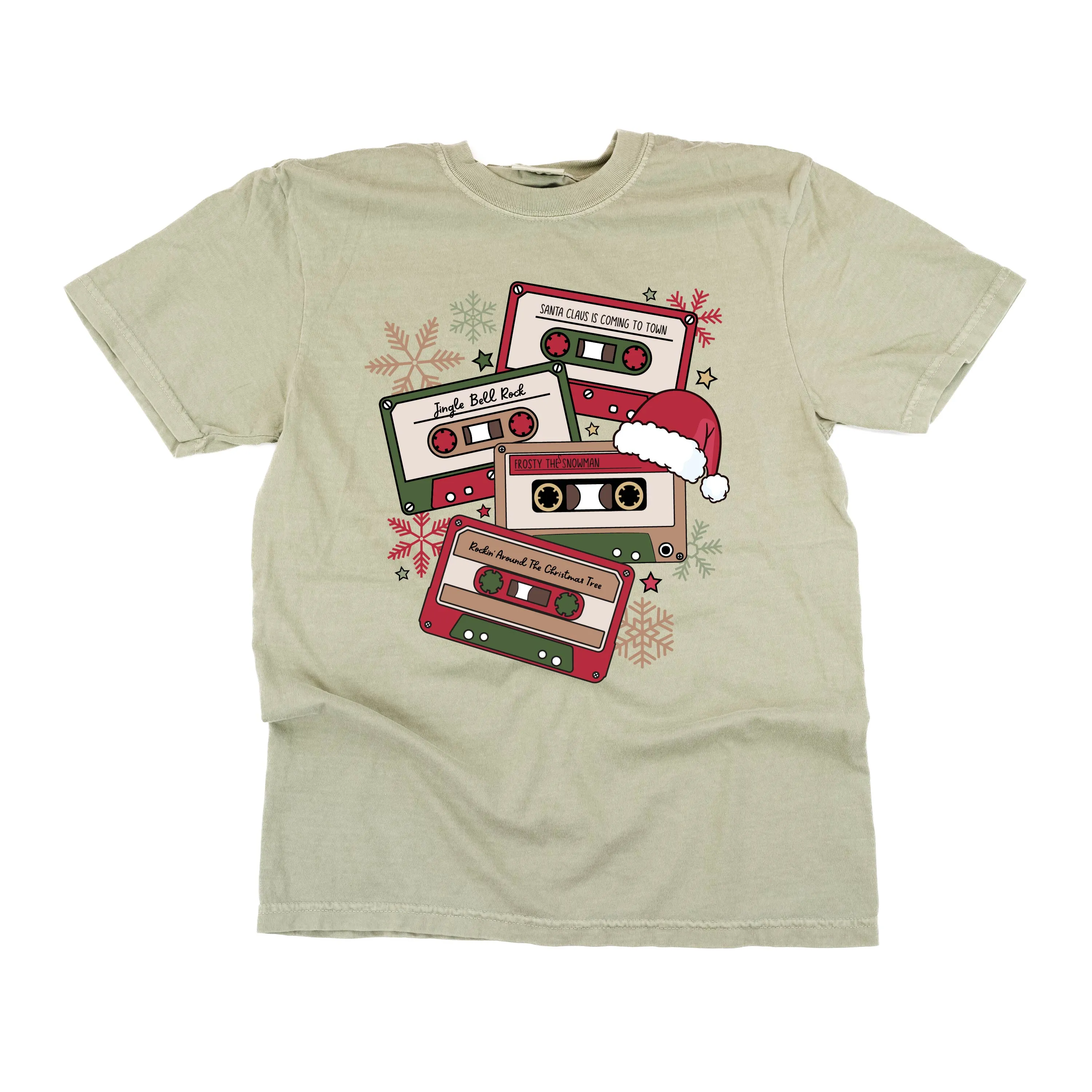 Christmas Cassette Tapes - Comfort Colors Tee